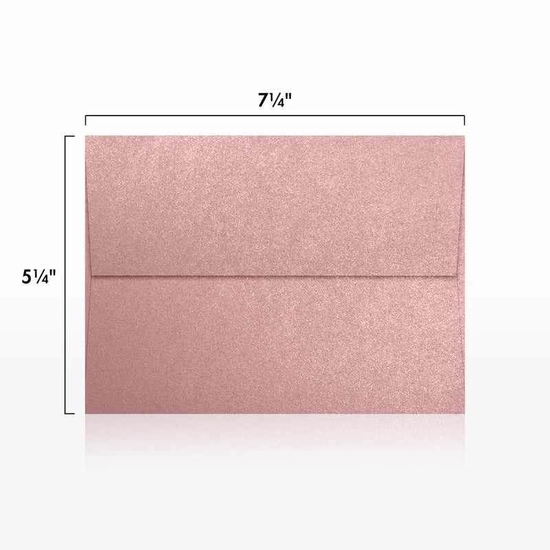 LUXPaper A7 Invitation Envelopes | Peel & Press | 5 1/4" x 7 1/4" | Misty Rose Metallic - Sirio Pearl | 84lb. Text | 50 Qty - Image 3
